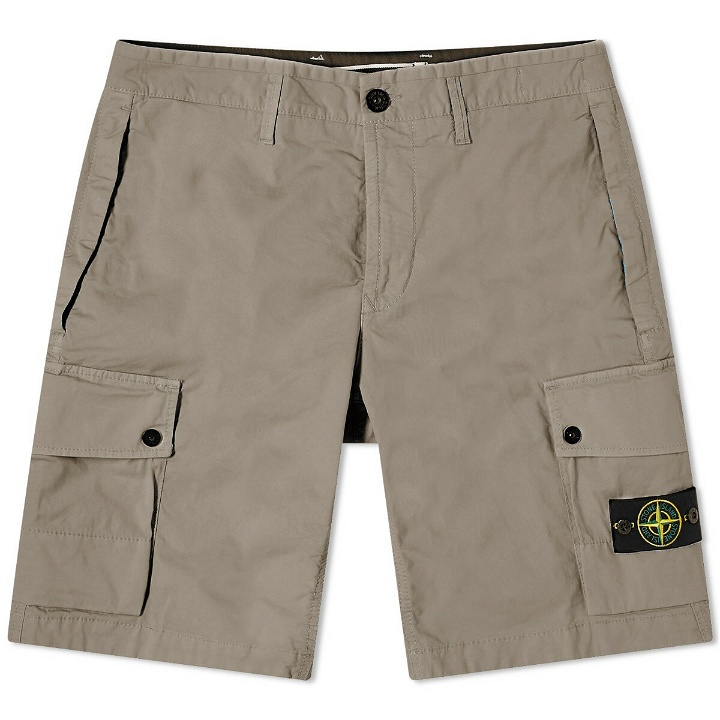 Photo: Stone Island Men's Supima Cotton Cargo Shorts in Dove Grey