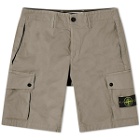 Stone Island Men's Supima Cotton Cargo Shorts in Dove Grey