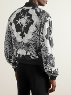 Versace - Reversible Printed Satin Bomber Jacket - Black