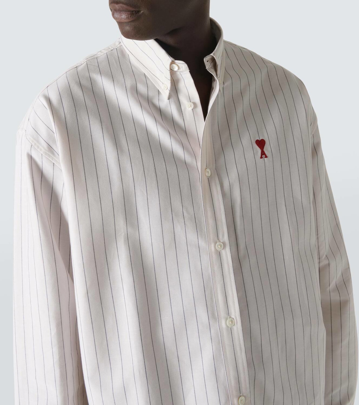 Ami Paris Striped cotton Oxford shirt AMI