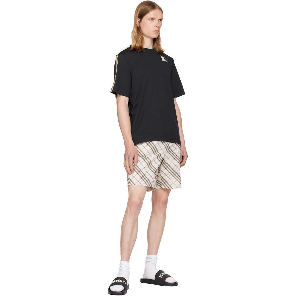 Burberry Black Logo Slides