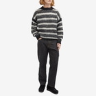 Uniform Experiment Men's Brushed Mohair Border Knit in White
