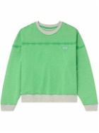 Guess USA - Logo-Print Cotton-Blend Jersey Sweatshirt - Green