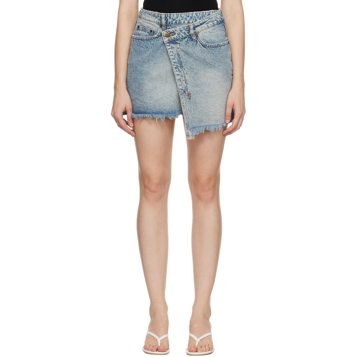Ksubi Blue Rap Denim Skirt