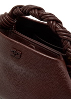 Ganni Bou Small Grained Leather top Handle bag - Brown - One Size