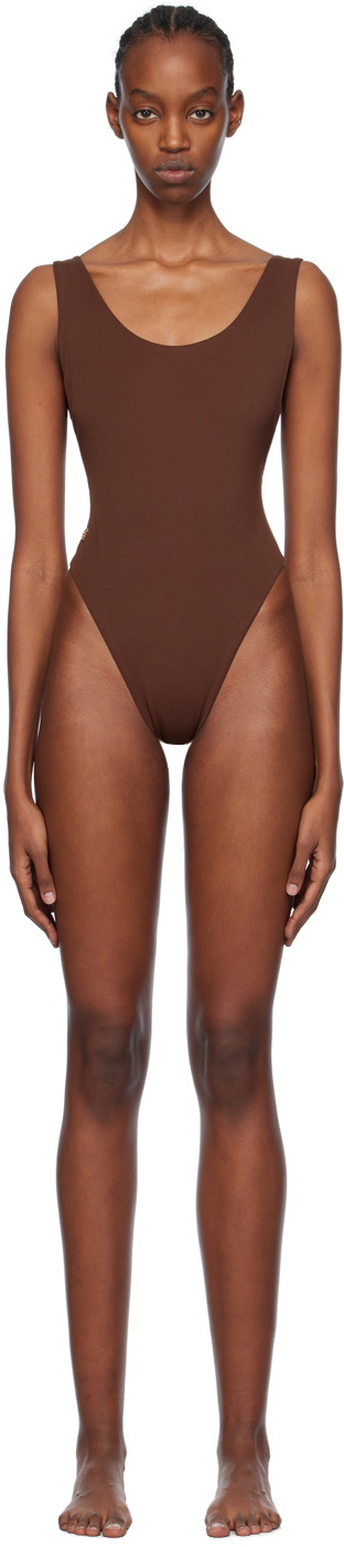 ÉTERNE Brown Bella Tank Swimsuit