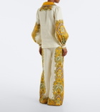 Alémais Porter printed linen wide-leg pants