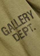 Gallery Dept. Logo-print Cotton T-shirt Olive