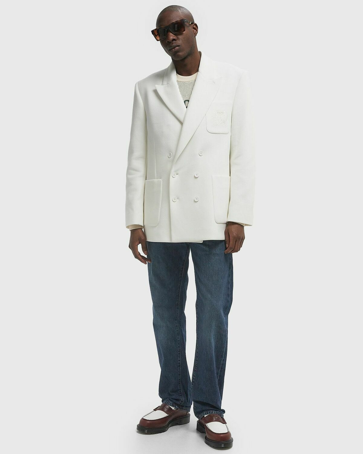Lacoste VESTE White Mens Bomber Jacket