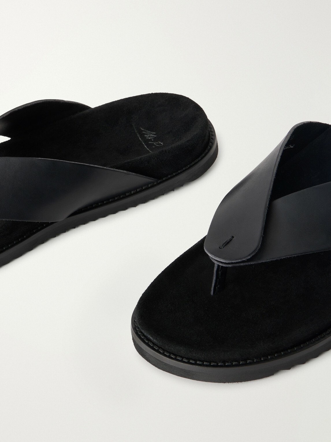 Mr P. - Leather Sandals - Black