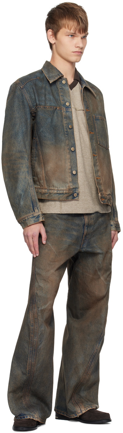 NVRFRGT Brown Twisted Jeans