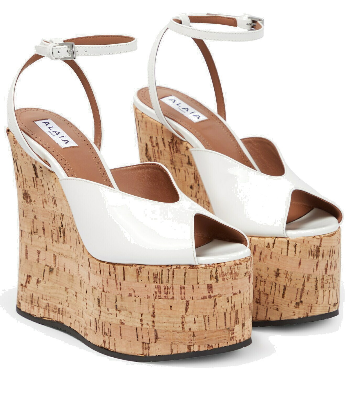 Alaïa Patent leather wedge sandals ALAÏA
