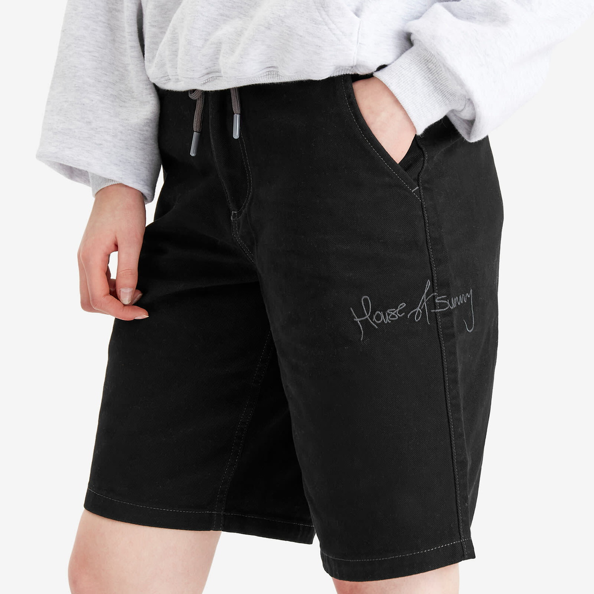 House Of Sunny Women's Sundown Denim Short in Black