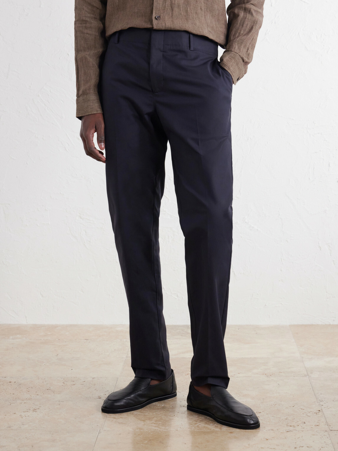 Orlebar Brown - Ray Straight-Leg Cotton-Blend Trousers - Blue