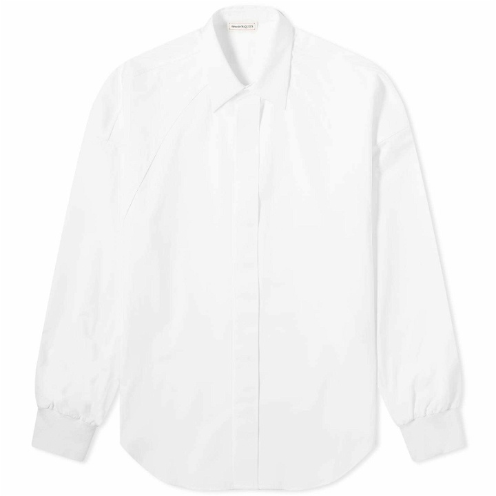 Photo: Alexander McQueen Men's Harness Drop Shoulder Shirt in Optical White