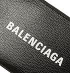 Balenciaga - Logo-Print Full-Grain Leather Passport Holder - Black