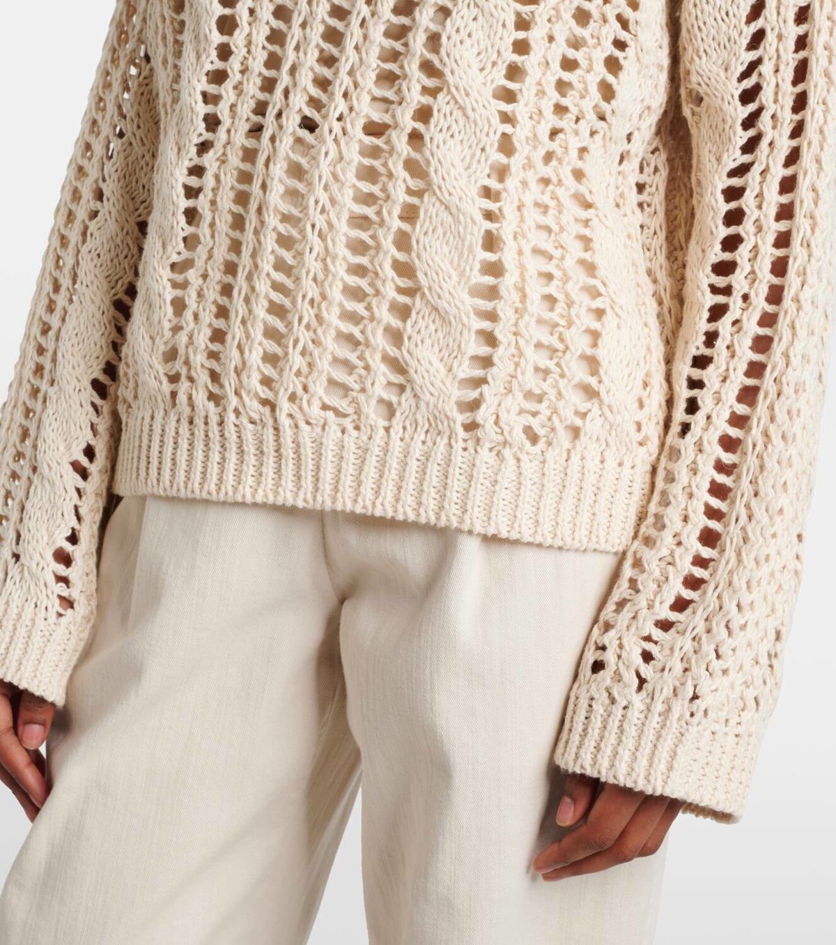 Brunello Cucinelli Jute and cotton-blend sweater