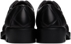 Bottega Veneta Black Strut Grid Loafers