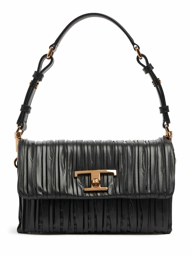 Photo: TOD'S Mini Tsq Plisse Leather Shoulder Bag