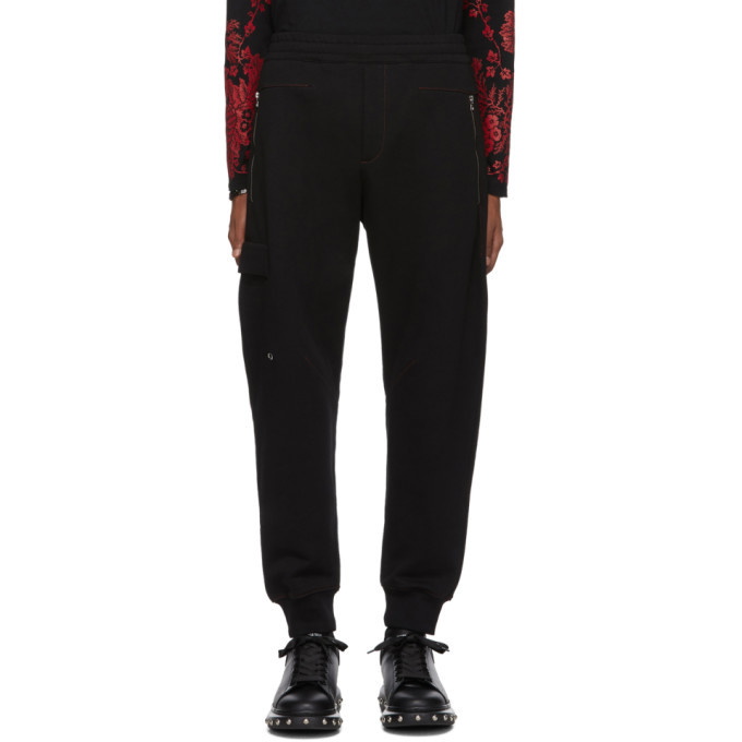 Photo: Alexander McQueen Black Cotton Lounge Pants