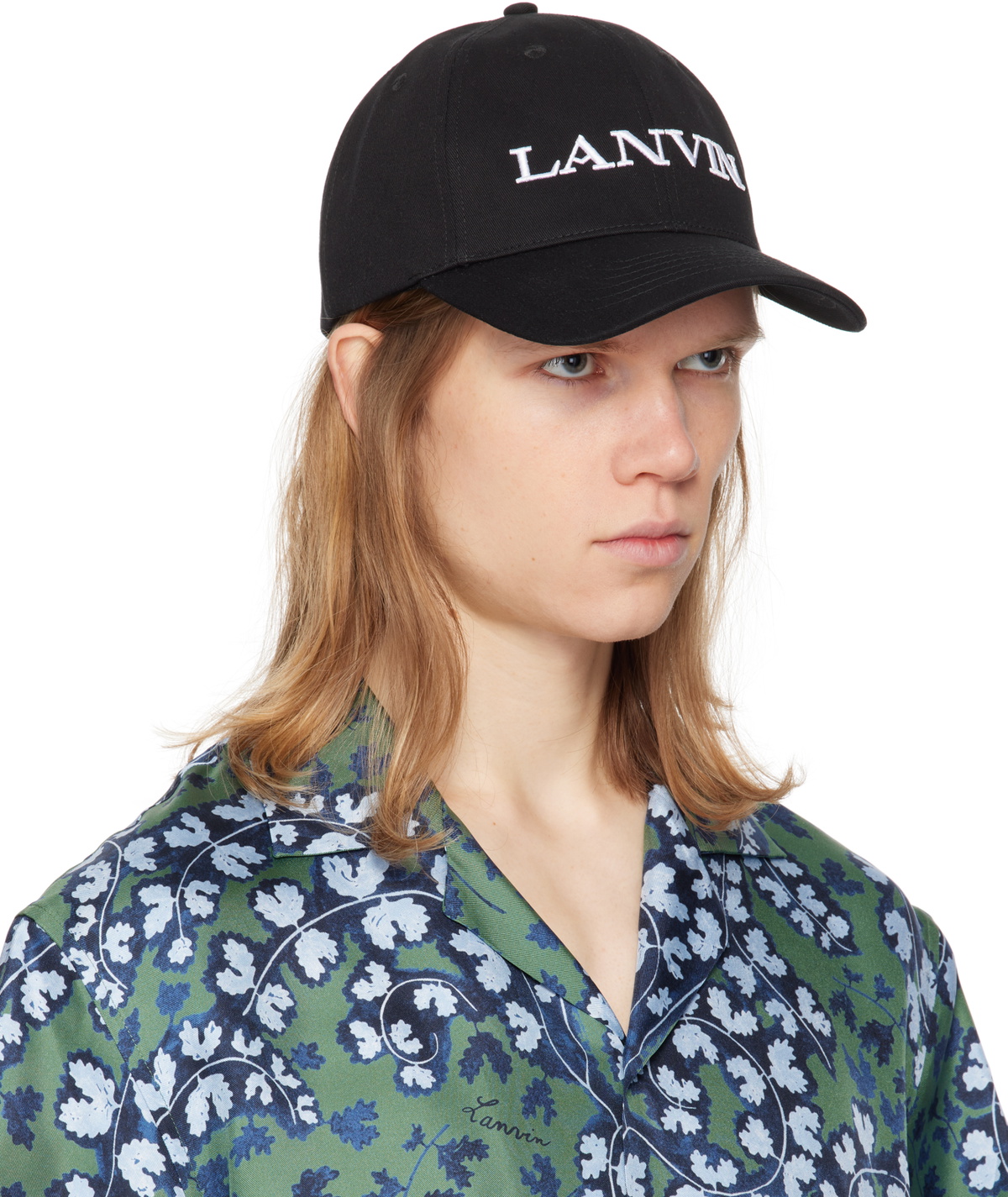 Lanvin Black 'Lanvin' Cotton Cap