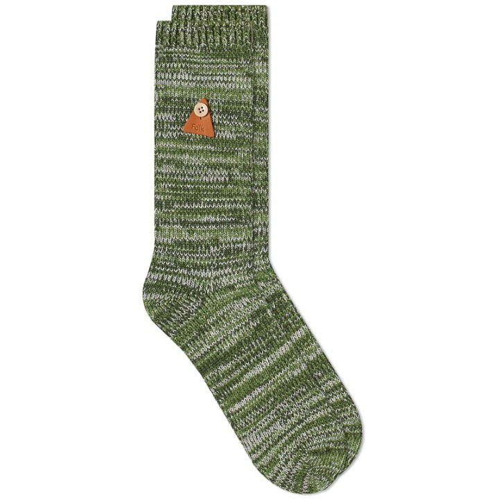 Photo: Folk Men's Textured Socks in Olive
