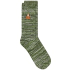 Folk Men's Textured Socks in Olive