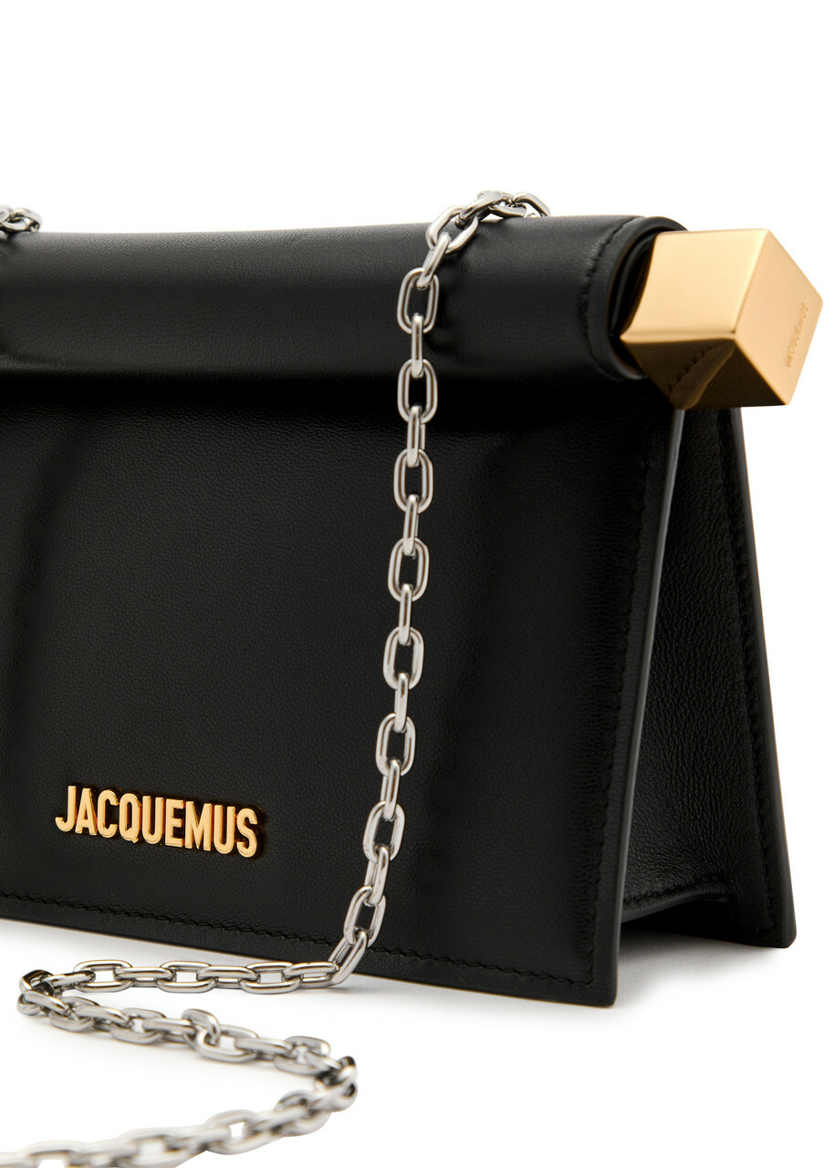Jacquemus La Petite Pochette Rond Leather Clutch - Black
