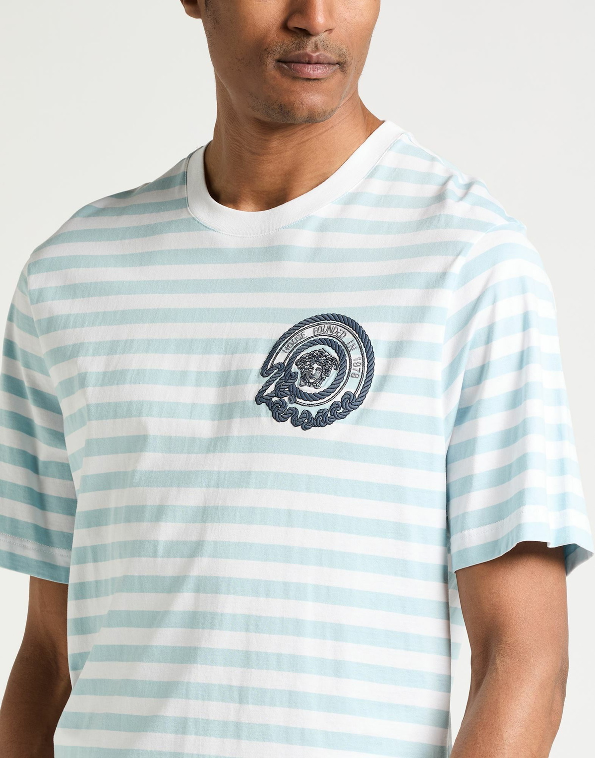 Versace Mens T-shirt Sky in Blue