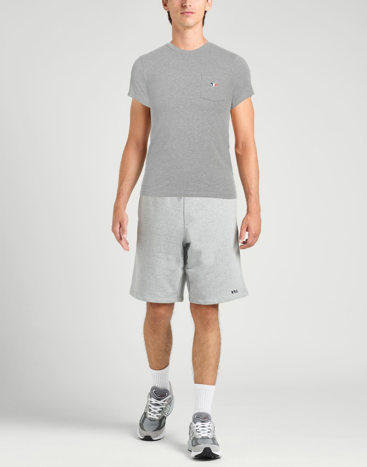 Maison Kitsuné Mens T-shirt Light in Grey