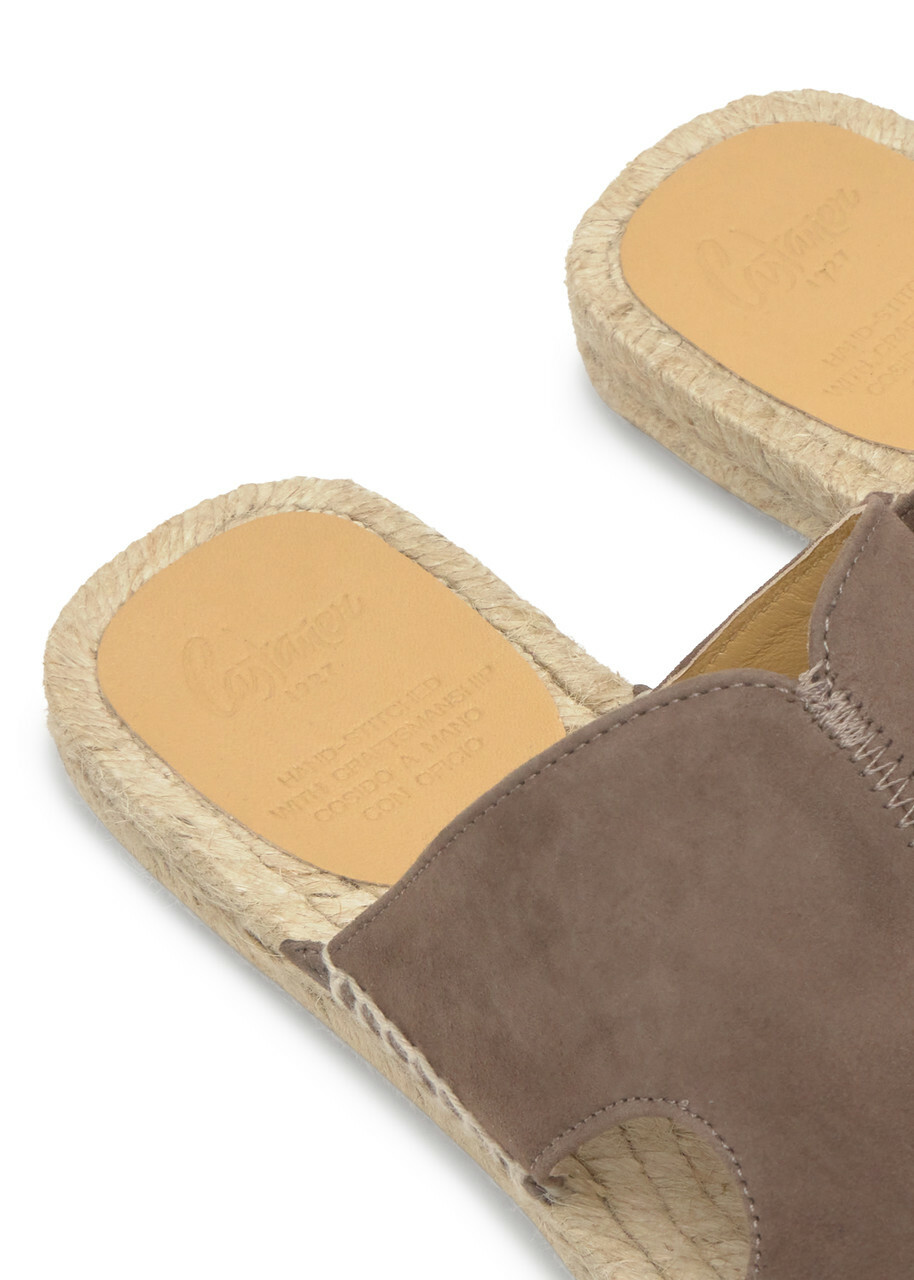 Castañer Priya Suede Slides Brown