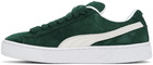 PUMA Green & White Suede XL Sneakers