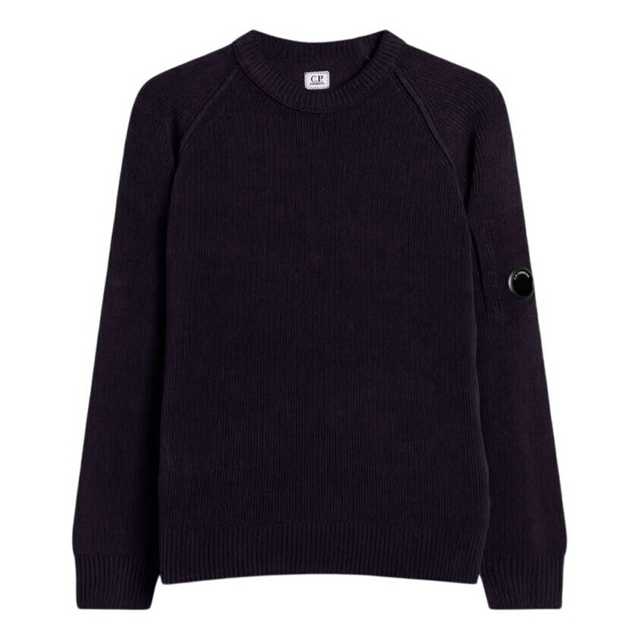 Photo: C.P. Company Men's Chenille Knit Lens Jumper in Total Eclipse