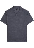 Paige Shelton Linen Polo Shirt Blue