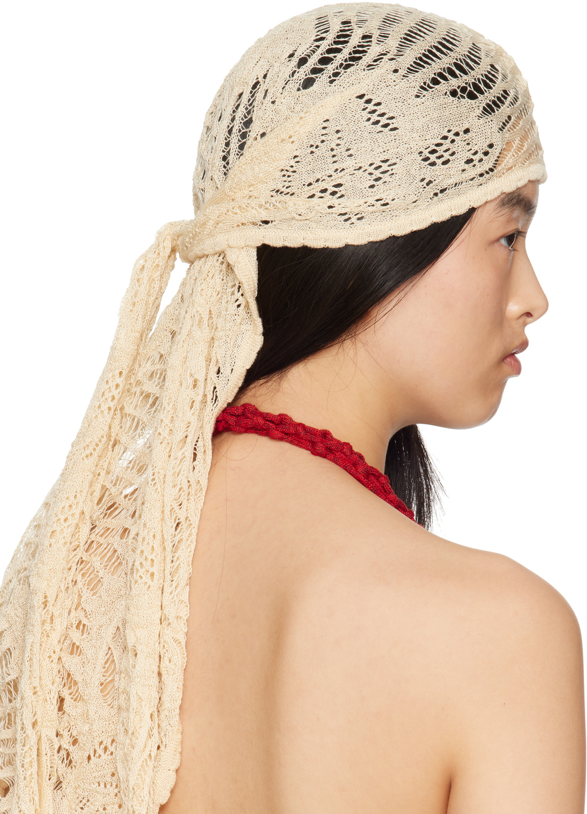 Isa Boulder Beige Tattoolace Headscarf