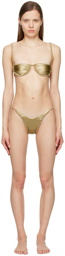 Isa Boulder SSENSE Exclusive Gold Branches Bikini