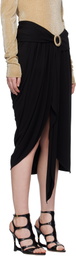 Lanvin Black Mélodie Wrap Midi Skirt
