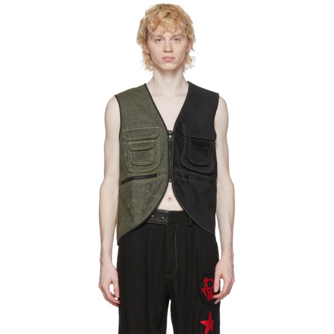 Photo: Worstok Black and Green Waxed Utility Vest