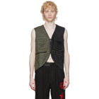 Worstok Black and Green Waxed Utility Vest