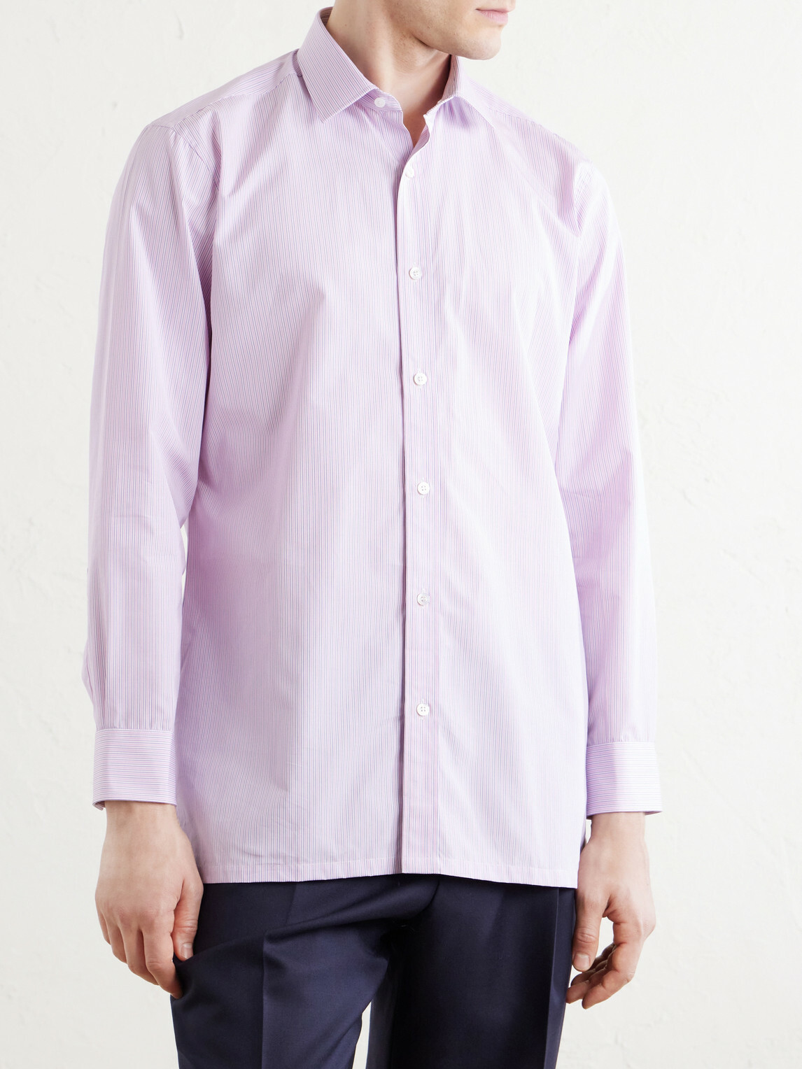 Charvet - Striped Cotton Shirt - Pink