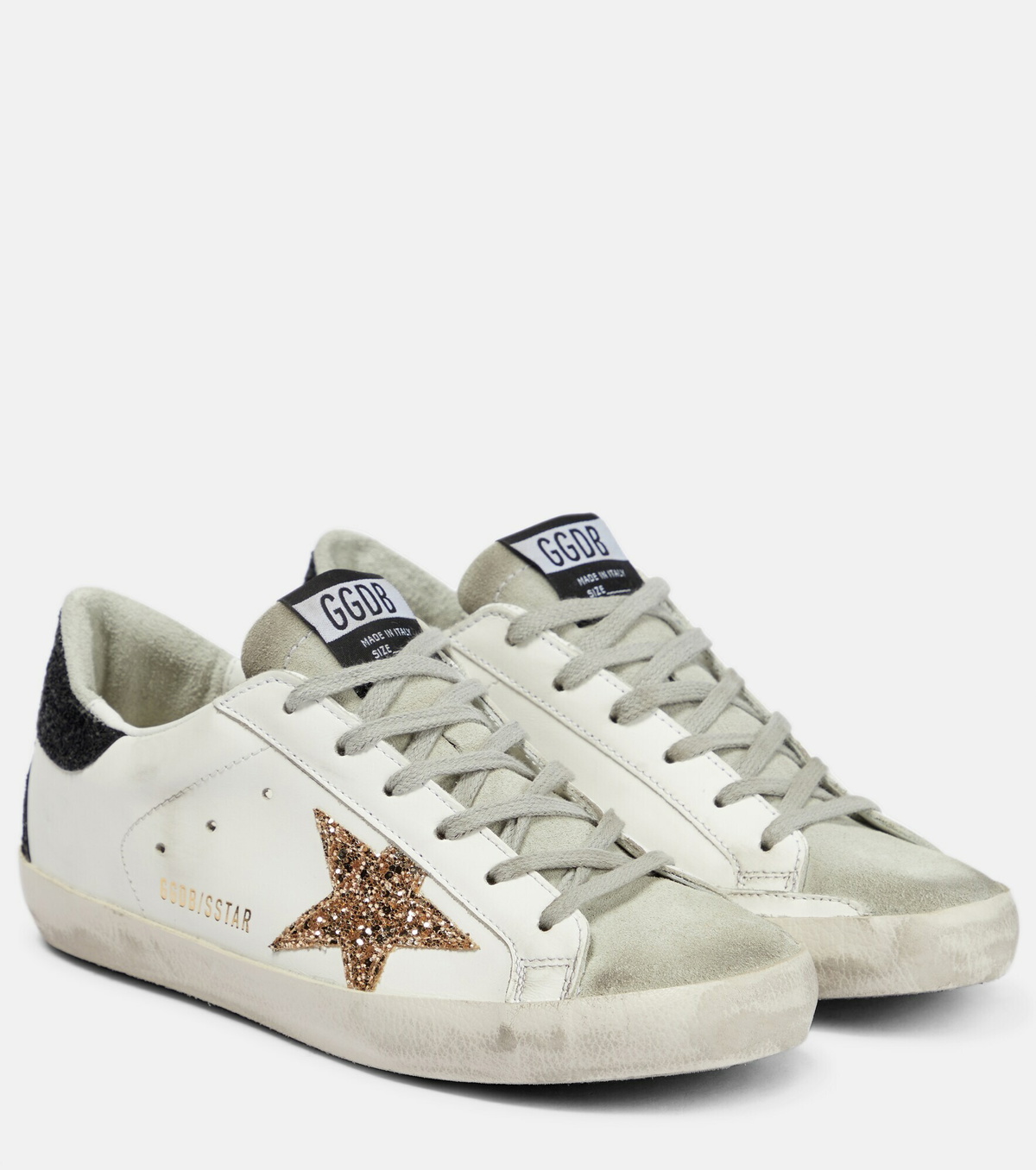 スニーカー Golden Goose Deluxe Brand Super-Star Classic Sneakers Golden Goose Men's Super-Star Leather Sneakers in Milky