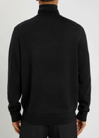Fred Perry Logo-embroidered Wool-blend Jumper Black