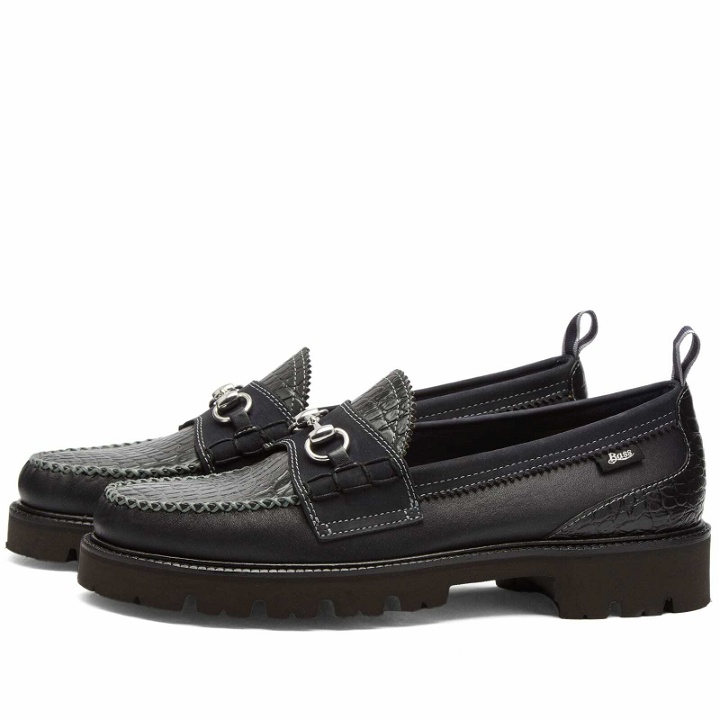 Photo: Bass Weejuns Men's x Nicholas Daley Superlug Lincoln Loafer in Navy/Black