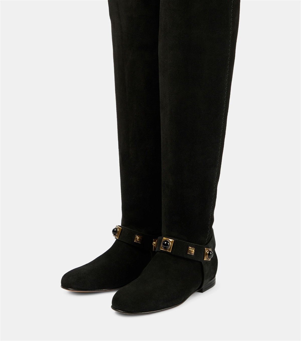 Etro - Crown Me suede knee-high boots Etro