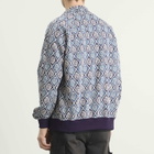 Needles Men's Poly Jacquard Track Jacket in Blue/Purple