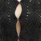 OPEN YY Women's Argyle Pointelle Knit Vest in Black