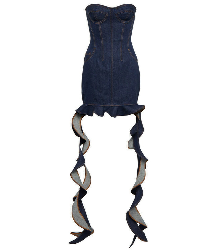 Photo: David Koma Corset denim minidress
