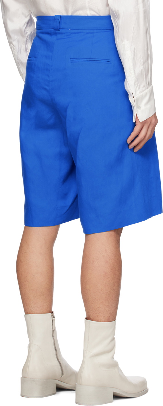 King & Tuckfield Blue Pleated Shorts