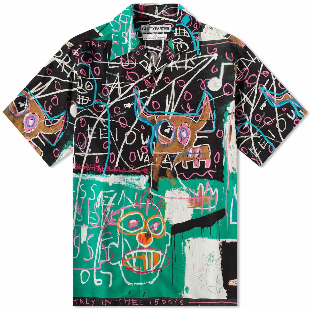 Wacko Maria Men's Short Sleeve Jean-Michel Basquiat Type 5 Hawaiia