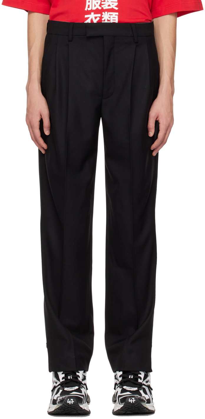 VTMNTS Black Pleated Trousers